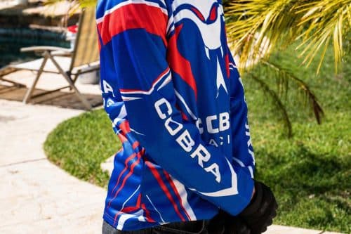 Cobra Racing Motocross Style Performance Jersey / Long Sleeve Shirt - Blue